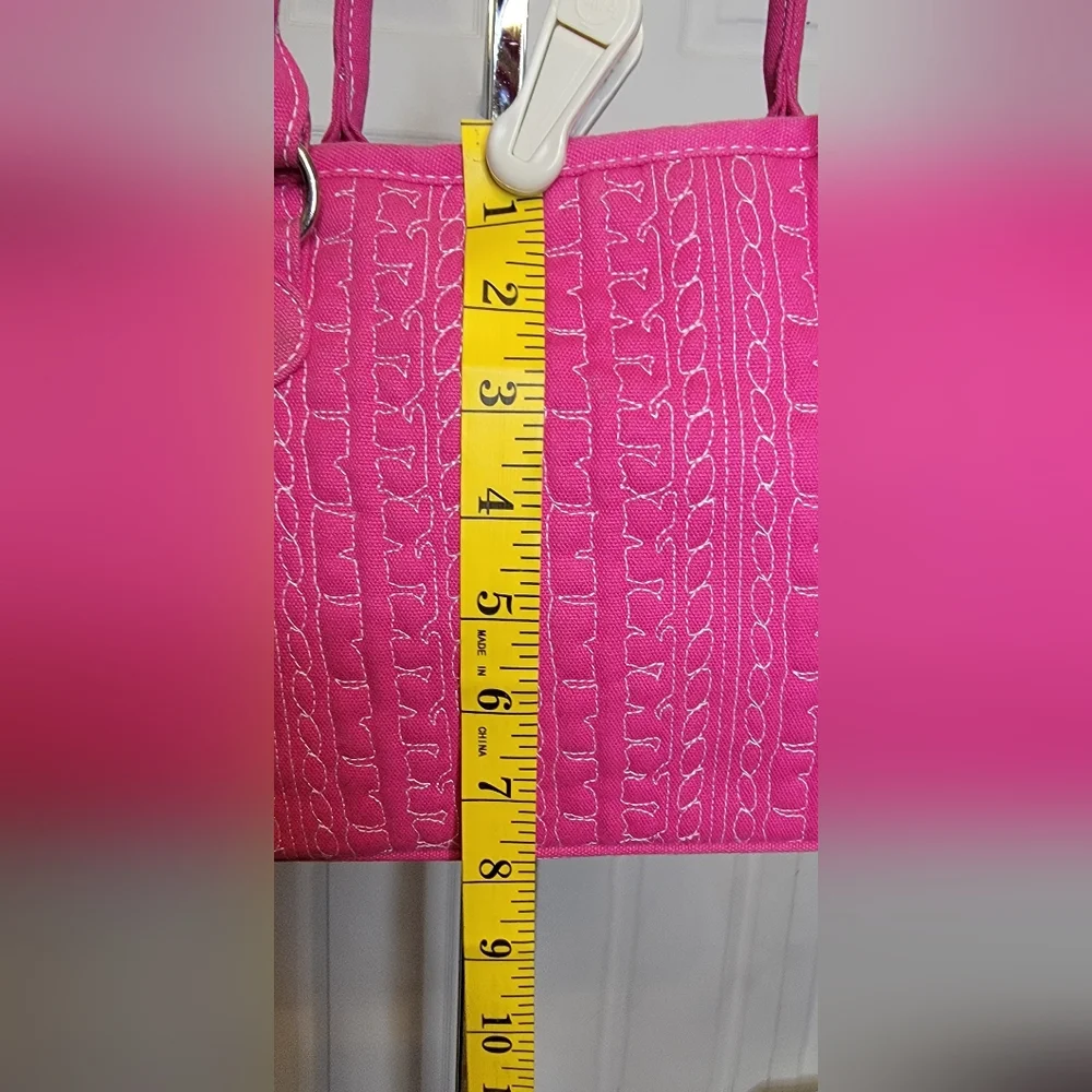 #555-Chic Hot Pink Cool Stitching Sautchal w Twirley/bag charm - Picture 10 of 14